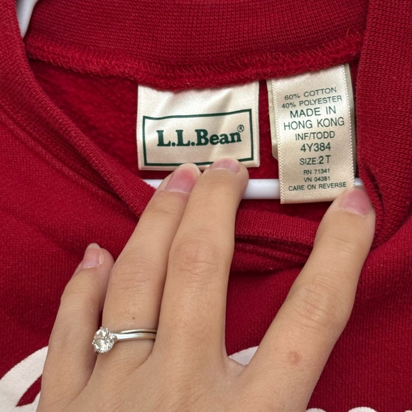 LL Bean Kids Red Crewneck - Size 2T - Picture 3 of 5
